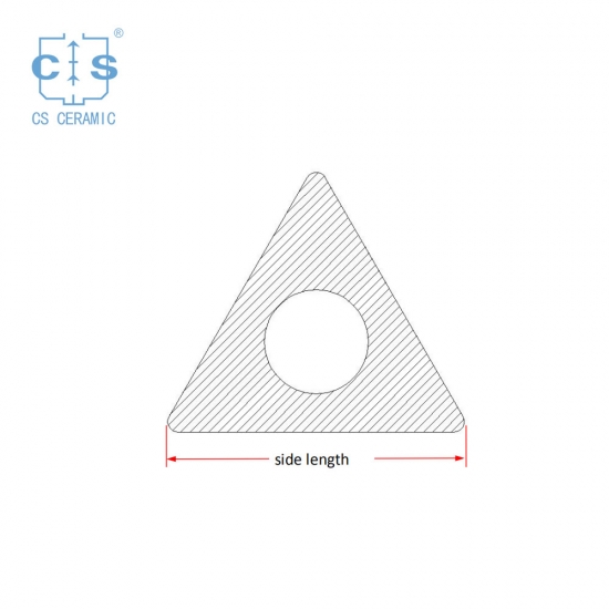 Triángulo Al2O3 Tubos de cerámica de alúmina / Tubos Un orificio