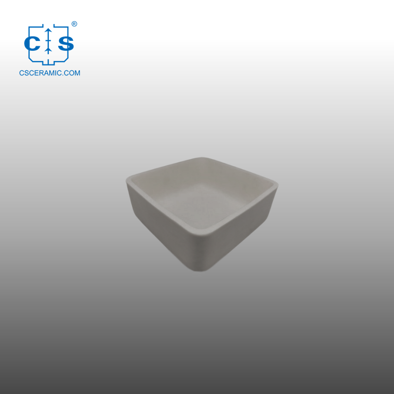 Crisol de cerámica de nitruro de aluminio AlN de alta conductividad térmica cuadrada