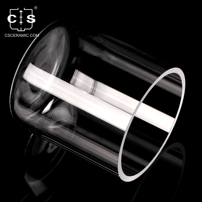 Crisoles de vidrio de sílice de crisol de cuarzo cilíndrico transparente al 99,99%