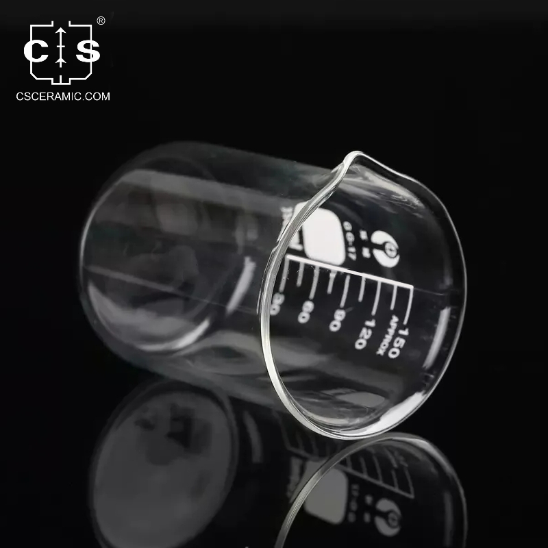 Vaso de vidrio de cuarzo transparente 99.98%
